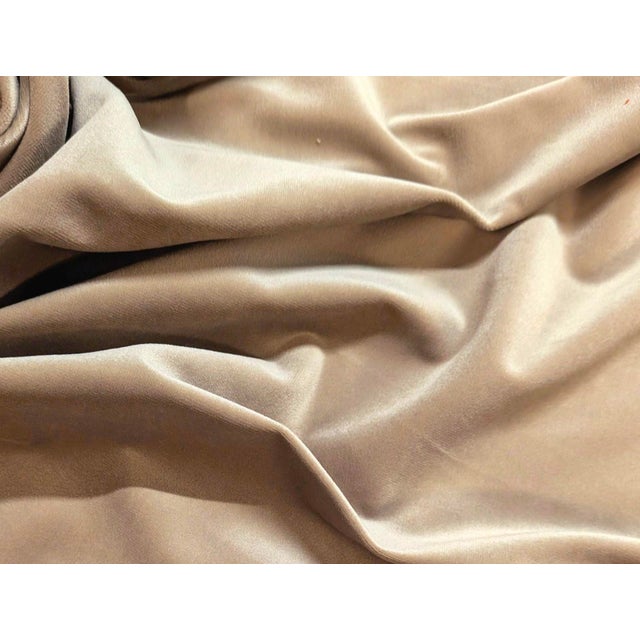 Pindler & Pindler Voltaire Mushroom Velvet Fabric- 6 Yards For Sale - Image 4 of 6