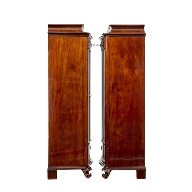 Traditional Antique Scandinavian Serpentine Shaped Cabinets, 1880, Set of 2 For Sale - Image 3 of 13