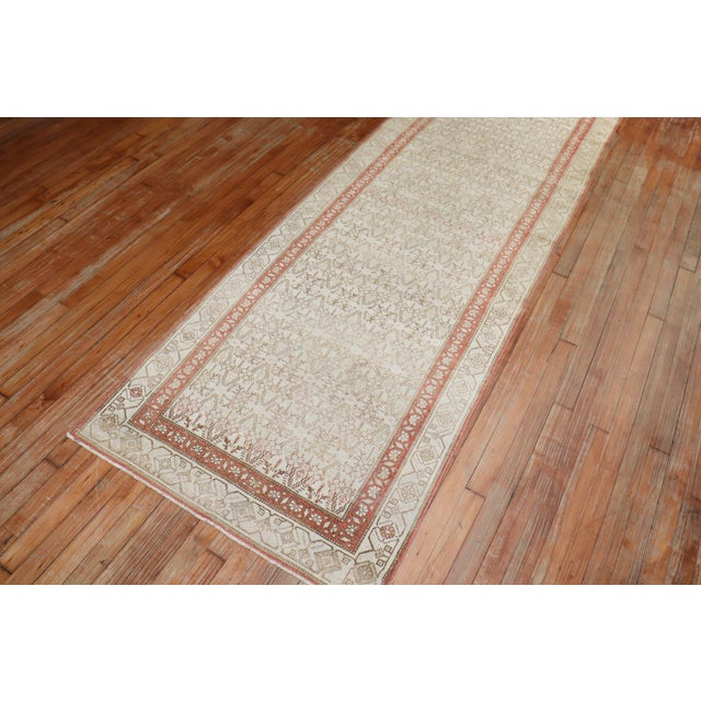 Mid 20th Century Persian Serab Runner - 3' x 10'1" For Sale - Image 4 of 18