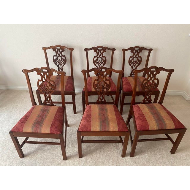 Late 20th Century Exquisitely Unique Baker Historic Charleston Collection Mahogany Dining Chairs- Set of 8 Excellent "Mint" Condition For Sale - Image 10 of 12