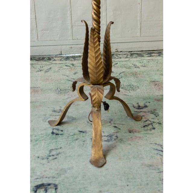 Sculptural Gilt Iron Floor Lamp For Sale In New York - Image 6 of 8