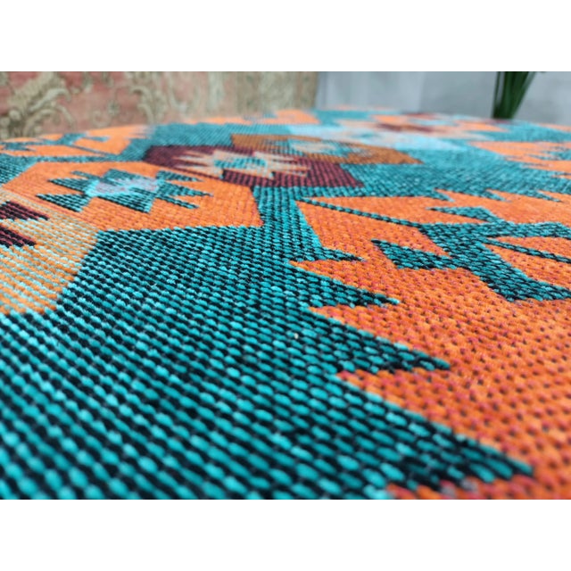 Details SIZE: 18X18X48 Inches ( with legs ) - 45x45x120 cm TYPE: Handmade Ottoman Bench CONDITION: is good. CONSTRUCT: It...