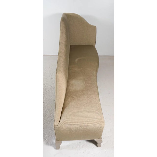 1990s 1990s Custom Brown Upholstered Chaise Lounge by m.l. Slovack Design - Contemporary Elegance For Sale - Image 5 of 8