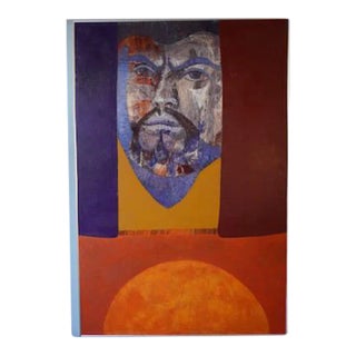 Mid 20th Century J. Zuñiga - Modernist Portrait of a Man For Sale