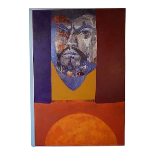 Mid 20th Century J. Zuñiga - Modernist Portrait of a Man For Sale