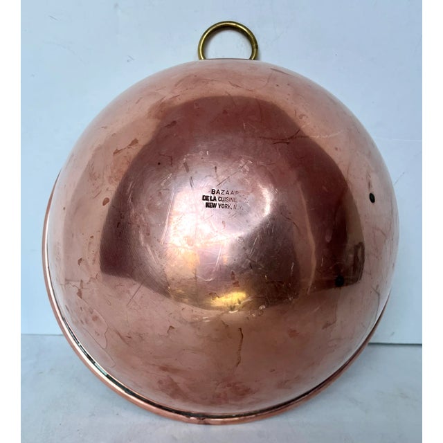 Mid 20th Century Vintage Bazaar De La Cuisine Copper Mixing Bowl For Sale - Image 5 of 11