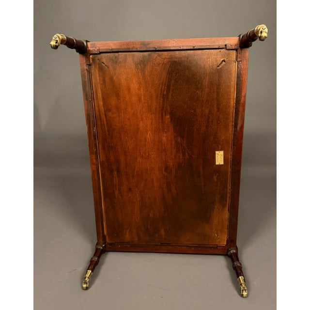 Wood Councill Craftsmen Mahogany Hepplewhite Style Two-Tier Side Table With Brass Casters, Circa 1990 For Sale - Image 7 of 11