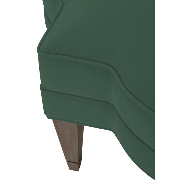 The Chairish Collection Belle Etoile Ottoman, Fountain Velvet For Sale - Image 4 of 5