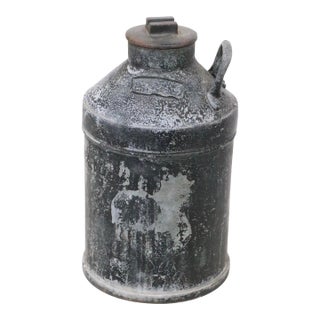 Early 20th Century Milk/Oil Metal Can For Sale