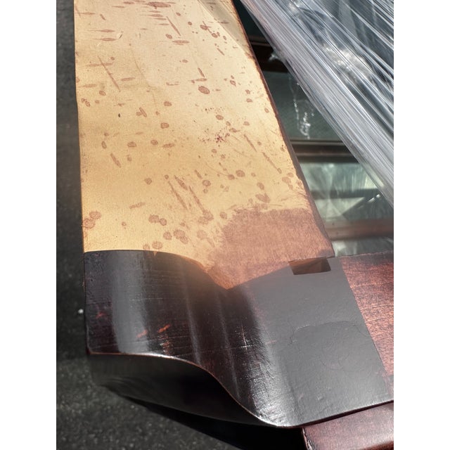 Modern Drexel Style Pine Wood Glass Mirror Three Unit Lighted Vitrine Display Cabinet China Case Etageres, Attributed For Sale In Los Angeles - Image 6 of 7