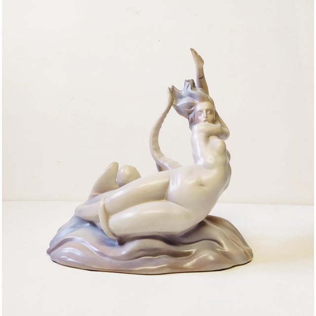 Large Ceramic Siren Sculpture from Mapelli, 1940s For Sale - Image 10 of 10