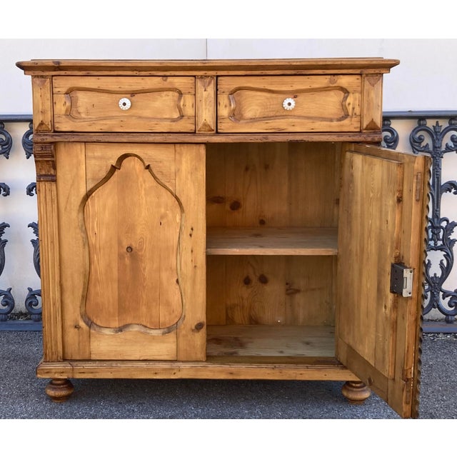 Late 19th Century Pine Dresser Base With Two Doors and Two Drawers For Sale - Image 14 of 18
