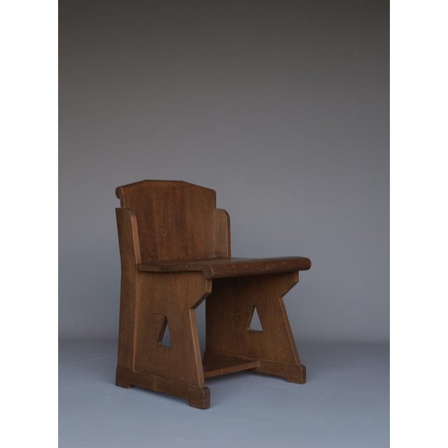 Dutch Traditionalist Oak Side Chair, 1920s For Sale - Image 13 of 14
