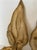 Mid-Century Modern Vintage Late 20th Century Gilt Iron Sheet Candle Sconces With Leaf Design - A Pair For Sale - Image 3 of 6