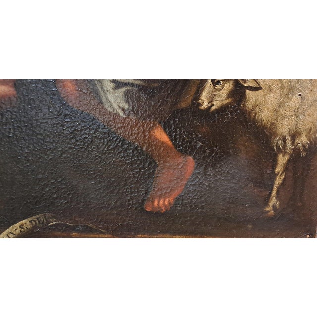 St. John the Baptist, Oil on Canvas, 17th-18th Century For Sale - Image 4 of 13