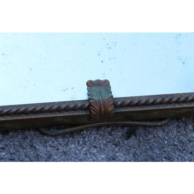 Italian Table Mirror with Acanthus Leaves in Burnished Brass, 1950s For Sale - Image 6 of 12