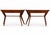 Panache Pair of Walnut Mid Century Modern Style Axel Consoles For Sale In Palm Springs - Image 6 of 6