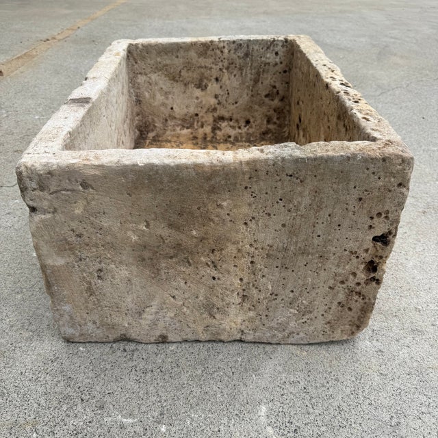 Antique Limestone Trough 51626a 28"w For Sale In Los Angeles - Image 6 of 6