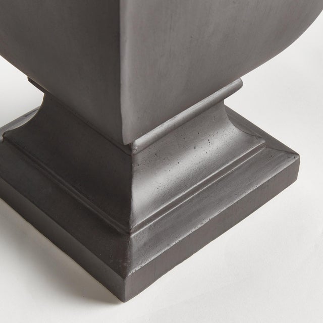 Industrial Fibreclay Beckett Sq Footed Planter Small For Sale - Image 3 of 8