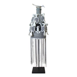 Yoruba Royal Crown in Black and White For Sale