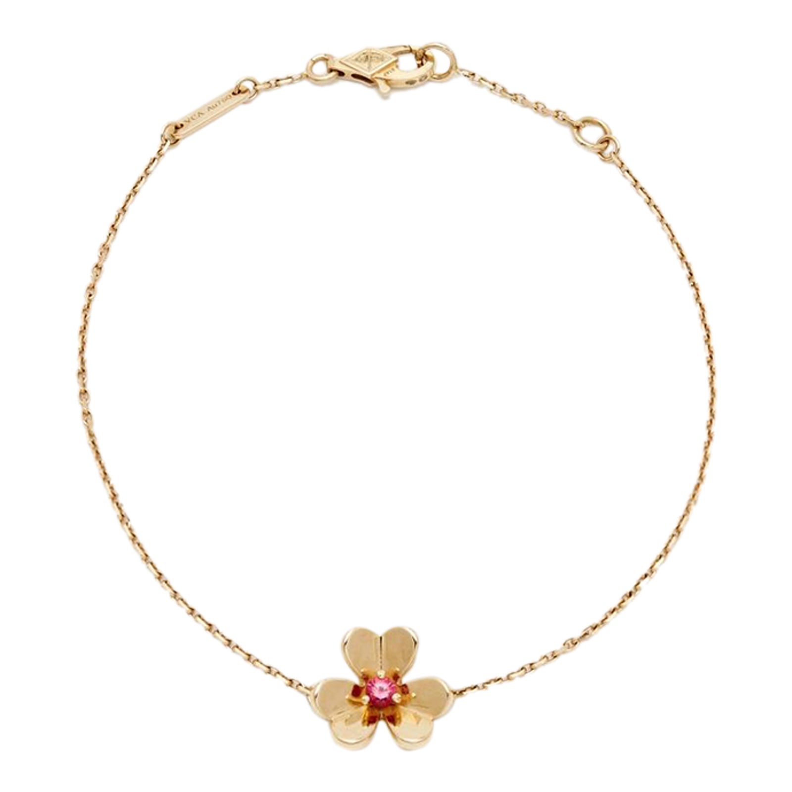 Van Cleef & Arpels Frivole Ruby 18K Rose Gold Bracelet | Chairish
