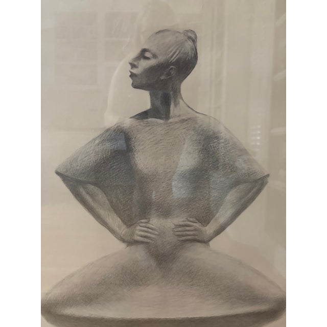 1970s 1970s Enrique Alferez Pencil Study Drawing For Sale - Image 5 of 13