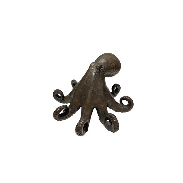 Metal Cast Bronze Octopus Sculpture by Tiempo Gallery For Sale - Image 7 of 7