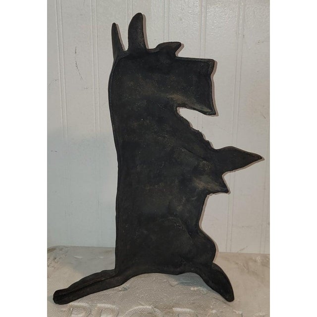 19th Century 19th Century Cast Iron Scottie Dog Door Stop For Sale - Image 5 of 5