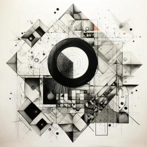 24' X 24' Black and White Abstract Minimalist Limited Edition Print