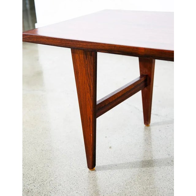 1960s Mid Century Danish Modern Coffee Table Rosewood Vintage Denmark For Sale In Sacramento - Image 6 of 11