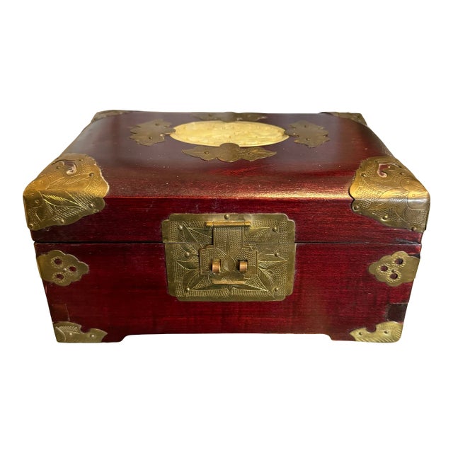 Chinoiserie Rosewood Jewelry Box For Sale