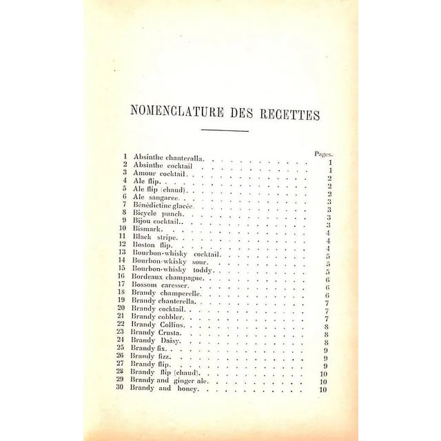 "American-Bar Recettes Des Boissons Anglaises Et Americaines" 1907 Newman, Frank L. For Sale - Image 9 of 9