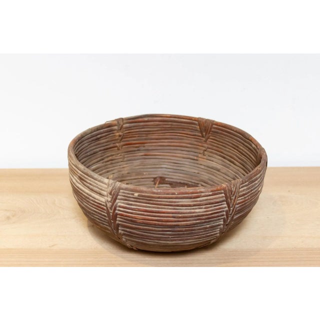 Farmhouse Vintage Farmhouse Wicker Basket For Sale - Image 3 of 6