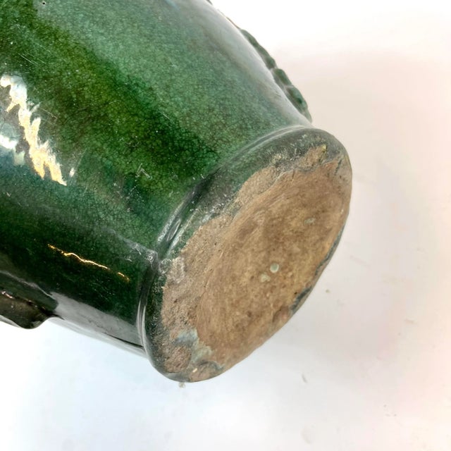 Mid 19th Century 19th Century Green Ceramic Wine Jug With Handle For Sale - Image 5 of 10