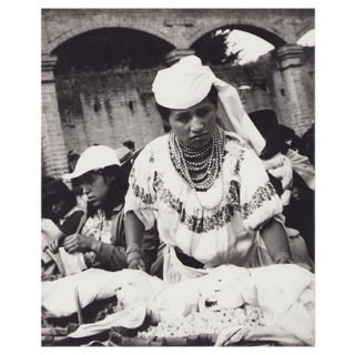 Hanna Seidel, Ecuadorian Woman at Market, 1960s, Black and White Photograph For Sale