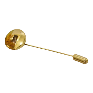 1980s Givenchy Gold-Plated Faux Tortoise Stick Pin