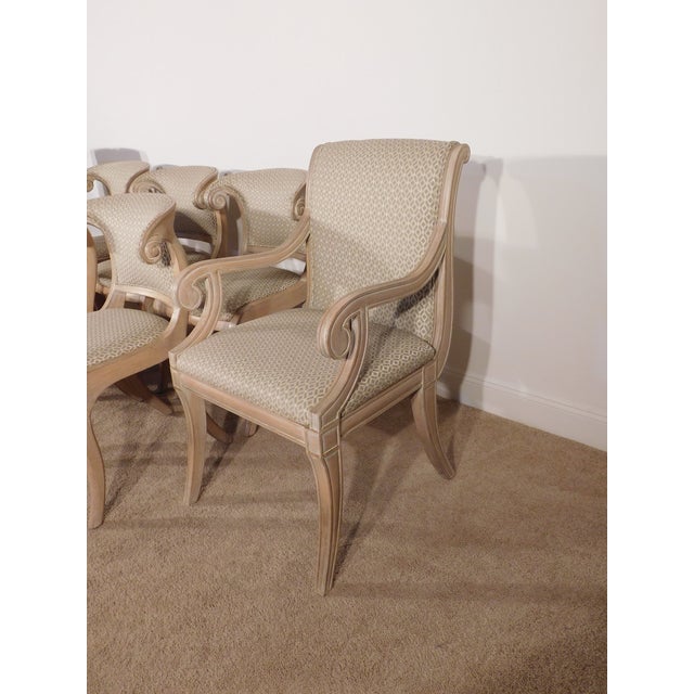 Vintage Set of 8 Casa Stradivari Nyc Custom Klismos Dining Chairs 2 Arms 6 Sides For Sale - Image 9 of 18