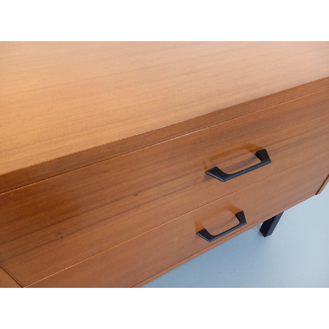 1960s Small Vintage Sideboard in Teak and Metal, 1960s For Sale - Image 5 of 15