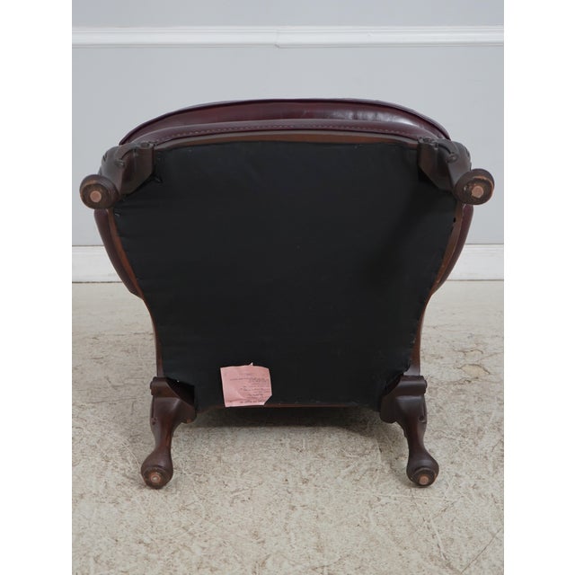 Hancock & Moore Leather Wing Chair & Ottoman For Sale - Image 13 of 18