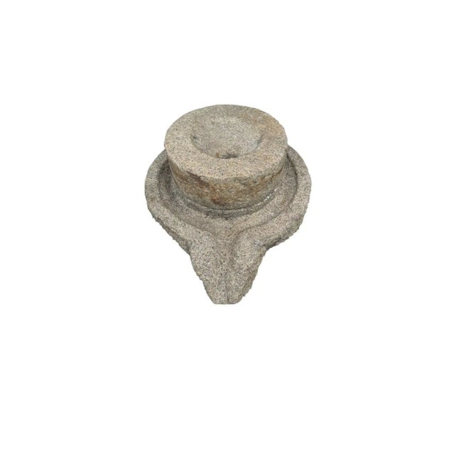 Stone Timeworn Solid Stone Grain Grinder From Java. Sculptural Artifact C. 1800 For Sale - Image 7 of 7