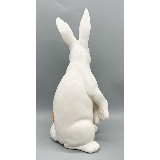 Ceramic Fitz and Floyd White Rabbit Figurine With Floral Accent | Butterfly Fields Collection - Spring, Easter, Cottagecore For Sale - Image 7 of 13