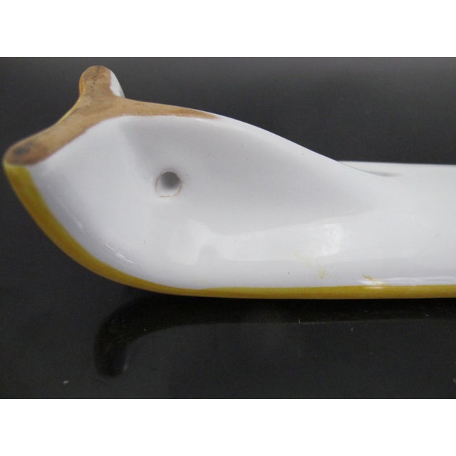 Blue Ricco Deruta Italian Majolica Brightly Hand Painted Pottery Spoon Rest For Sale - Image 8 of 10