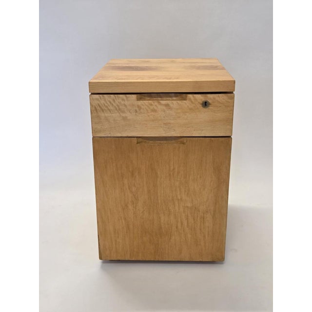 Rare Artek cabinet with one drawer and a compartment with a door, birch. The cabinet has an old Artek stamp on the bottom....