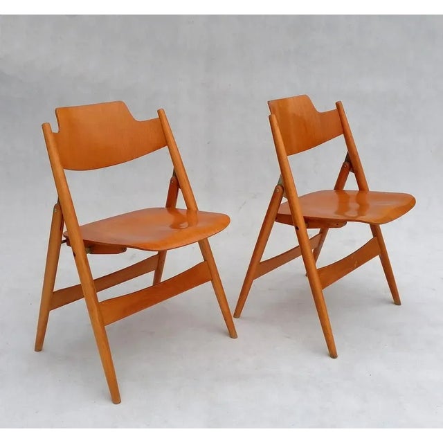 Mid-Century Modern Set of SE18 Folding Chairs by Egon Eiermann for Wilde+Spieth, 1960s For Sale - Image 3 of 11