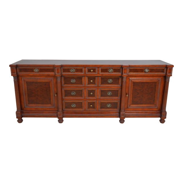 Cg Capelletti Italian Classical Large Walnut Sideboard For Sale