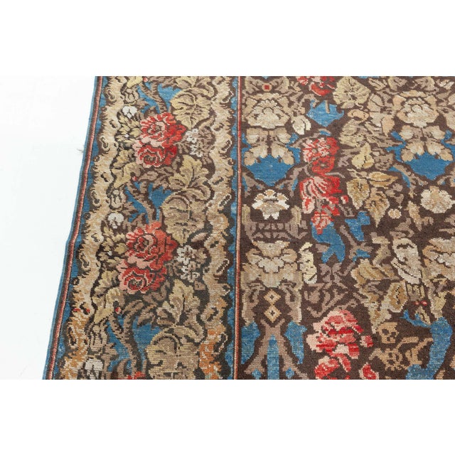 Antique Ukrainian Floral Rug, circa 1880 For Sale - Image 9 of 9