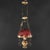 Antique Cranberry Hobnail Glass & Brass Hanging Light, Electrified, C1900 For Sale - Image 10 of 12