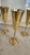 Metal Vintage Indian Brass-Plated Tall Goblets, Set of 3 For Sale - Image 7 of 15