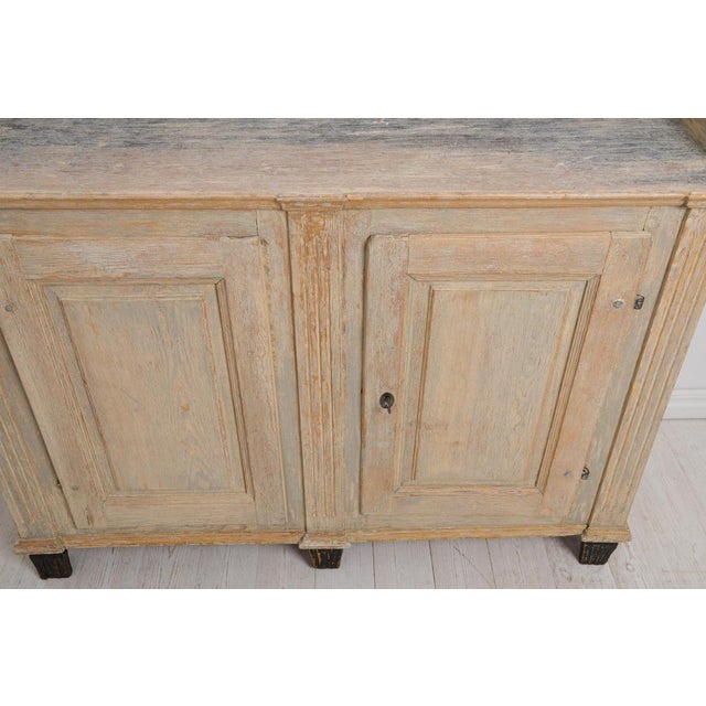 Wood Antique Gustavian Sideboard in Pine, Northern Sweden For Sale - Image 7 of 14