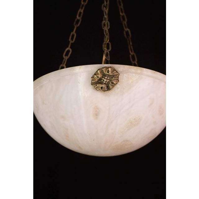 Liberty White Albaster Pendant, 1940s For Sale - Image 4 of 10